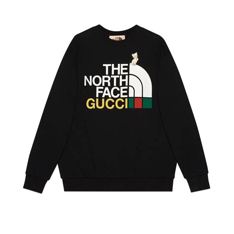 north face gucci sweatshirt black